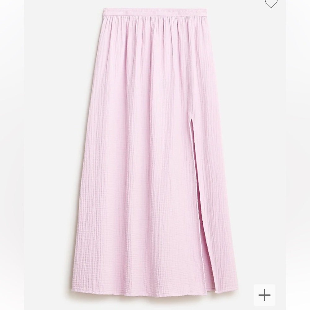 J.Crew gauze side slit maxi skirt XL purple